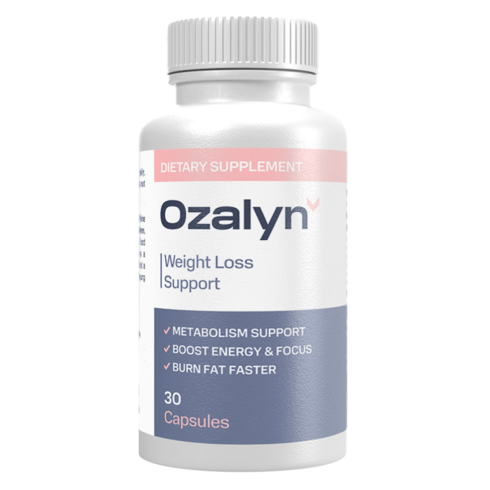 Ozalyn dietary supplement bottle for healthy weight management support