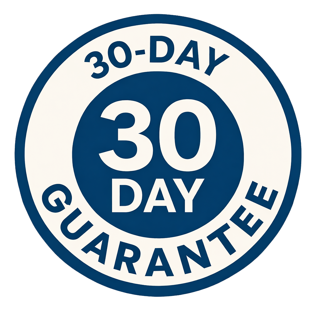 Ozalyn 30-day money-back guarantee badge